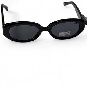 Tommy Hilfiger Retro Style Black Oval Sunglasses